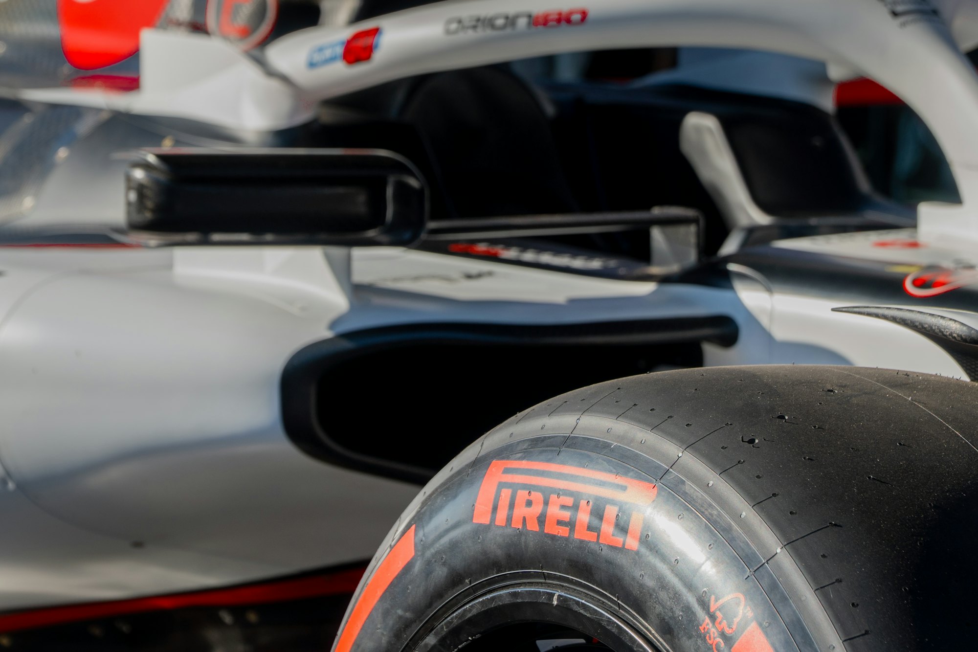 Formula 1 car at speed
